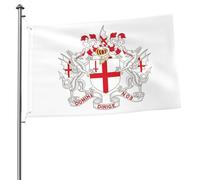 Drapeaux De Jardin Armoiries De La Cité De Londres, Noires Garden Flag Résiste Aux Intempéries Bannière Extérieure Toutes Les Saisons Pelouse Drapeaux Pour Patio Balcon Fête M