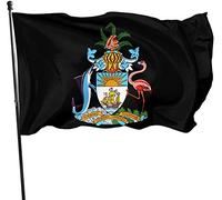 Drapeaux De Jardin Armoiries Des Bahamas Bannière Jardins Imperméabiliser Bannières Extérieure Durable Drapeaus Décoratif Pour Balcon Défilé Fête 90X152CM