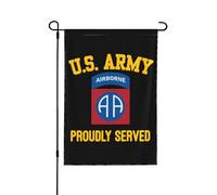 Drapeaux De Jardin Army 82Nd Division Pelouse Drapeaux Résiste Aux Intempéries Treer Drapeau Toutes Les Saisons Drapeau Extérieur Pour Patio Jardinage Balcon Fête M