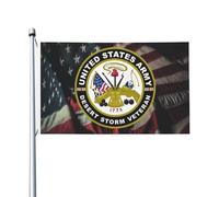 Drapeaux De Jardin Army Desert Storm Veteran Drapeau Fierté Imperméabiliser Bannières Extérieure Résistant Bannière Jardins Pour Festivals Balcon Fête 90X152CM