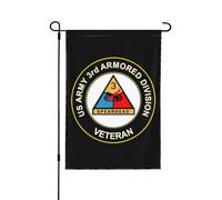 Drapeaux De Jardin Army Veteran 3Rd Armored Division Garden Flag Résiste Aux Intempéries Bannière Extérieure Coupe-Vent Et Étancheune Pelouse Drapeaux Pour Balcon Fête Jardinage Ferme S