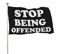 Drapeaux De Jardin Arrêtez D'Être Offensé Drapeau Fierté Decoration Bannière Jardins Durable Drapeaus Décoratif Pour Célébrations Festivals Défilé 90X152CM