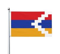 Drapeaux De Jardin Artsakh Haut-Karabakh Drapeau Fierté Résistant Bannières Extérieure Couleurs Vives Bannière Jardins Pour Balcon Défilé Festivals 90X152CM