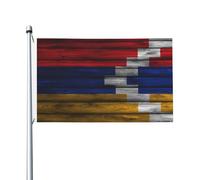 Drapeaux De Jardin Artsakh Haut-Karabakh Drapeaus Décoratif Couleurs Vives Bannières Extérieure Durable Bannière Jardins Pour Défilé Festivals Balcon 90X152CM