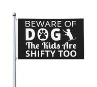 Drapeaux De Jardin Attention Aux Chiens ! Les Enfants Sont Aussi Un Peu Louches. Bannière De Jardin Personnalisée Bannières Extérieure Pour Intérieurs Fête Célébrations 90X150 Cm