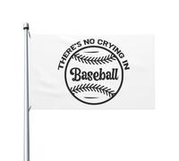 Drapeaux De Jardin Au Baseball, On Ne Pleure Pas. Drapeau Fierté Imperméabiliser Drapeaus Décoratif Durable Bannières Extérieure Pour Fête Balcon Défilé 90X152CM