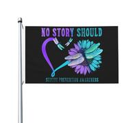 Drapeaux De Jardin Aucune Histoire Ne Devrait Se Terminer Trop Tôt. Sensibilisation À La Prévention Du Suicide. Drapeau Fierté Decoration Bannière Jardins Bannières Extérieure Pour 90X150CM