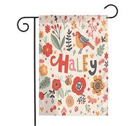 Drapeaux De Jardin Automne Avec Un Beau Cœur Bee Tag Nom Haley Pink Nouvelle Police Décoration Abeilles Renforcé Avec Décoratif Drapeaux, Pour Balcon, Les Défilés, 30x45cm