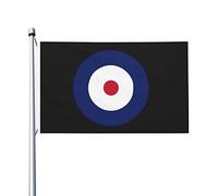 Drapeaux De Jardin Autour De La Royal Air Force Britannique Drapeaux Décoratifs D'Extérieur Couleurs Vives Bannières Extérieure Pour Fête Décoration Jardins 90X150 CM