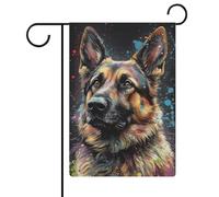 Drapeaux de jardin avec berger allemand, drapeaux saisonniers pour les fêtes, drapeaux de jardin, drapeaux d'hiver extérieurs, 12,6 pouces × 18,5 pouces