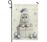 Drapeaux de jardin avec chats persans, 30,5 x 45,7 cm, double face pour l'extérieur, cadeaux de Noël de luxe, drapeaux de maison en toile standard, drapeaux de maison, pour animaux de compagnie