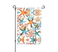 Drapeaux de jardin avec étoiles de mer et corail - 30,5 x 45,7 cm - Double face - Décoration saisonnière pour la maison et l'extérieur - Décoration de vacances pour toutes les saisons