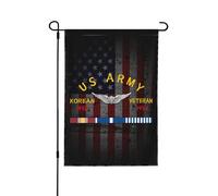 Drapeaux De Jardin Aviation Avec Équipage D'Un Vétéran De La Guerre De Corée Drapeau Fierté Résistant Drapeaus Décoratif Durable Bannière Jardins Pour Défilé Fête Festivals 30X45CM