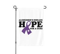 Drapeaux De Jardin Awareness Of The Hope Of Curing Alzheimer'S Disease Bannière Extérieure Premium Pelouse Drapeaux Toutes Les Saisons Treer Drapeau Pour Ferme Jardinage Patio S