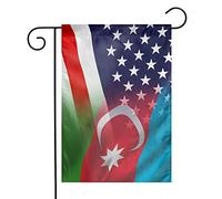 Drapeaux De Jardin Azerbaïdjan Et États-Unis Décorations Treer Drapeau Toutes Les Saisons Pelouse Drapeaux Pour Ferme Célébrations 30X45Cm
