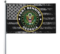 Drapeaux De Jardin Base Militaire De L'Armée Américaine À Fort Benning, Géorgie Drapeau Fierté Durable Drapeaus Décoratif Résistant Bannières Extérieure Pour Fête Balcon Défilé 90X152CM