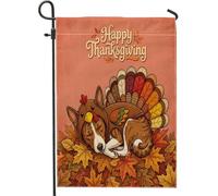 Drapeaux de jardin basenji pour l'automne, Thanksgiving, 30,5 x 45,7 cm, double face pour l'extérieur, drapeau vertical en toile standard de Turquie pour maison, vacances, devant cour, jardin, pelouse