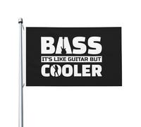 Drapeaux De Jardin Basse, C'Est Comme Une Guitare, Mais En Plus Cool Décoratif Drapeaux Lavable Décoration Bannière, Pour Balcon, Les Défilés, Jardin, 90x150cm