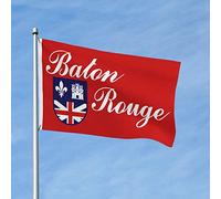 Drapeaux De Jardin Baton Rouge, Louisiana Bannière Jardins Résistant Bannières Extérieure Couleurs Vives Drapeaus Décoratif Pour Fête Balcon Défilé 90X152CM