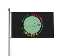Drapeaux De Jardin Batterie Faible, Besoin De Bière Treer Drapeau Décorations Pelouse Drapeaux Pour Balcon Fête Ferme Jardinage 90X150 CM