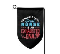 Drapeaux De Jardin Behind Every Great Nurse Is An Exhausted Cna Treer Drapeau Toutes Les Saisons Pelouse Drapeaux Décorations Bannière Extérieure Pour Balcon Fête Ferme Jardinage M
