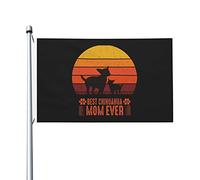 Drapeaux De Jardin Best Chihuahua Dad Ever Bannières Extérieure Imperméabiliser Drapeau Fierté Durable Bannière Jardins Pour Festivals Défilé Balcon 90X152CM