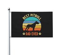 Drapeaux De Jardin Best Pit Dad Ever Drapeau Fierté Durable Bannière Jardins Résistant Drapeaus Décoratif Pour Festivals Fête Défilé 90X152CM
