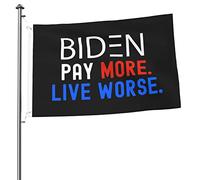 Drapeaux De Jardin Biden Paie Plus, Vit Pire Drapeaus Décoratif Durable Drapeau Fierté Imperméabiliser Bannières Extérieure Pour Festivals Fête Défilé 90X152CM