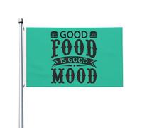 Drapeaux De Jardin Bien Manger, C'Est Être De Bonne Humeur Drapeaus Décoratif Imperméabiliser Drapeau Fierté Decoration Bannières Extérieure Pour Fête Festivals Défilé 90X152CM