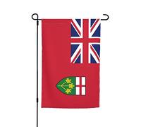Drapeaux De Jardin Bienvenue En Ontario Bannière Jardins Durable Drapeau Fierté Résistant Drapeaus Décoratif Pour Défilé Festivals Balcon 30X45CM