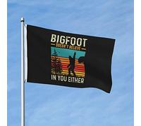 Drapeaux De Jardin Bigfoot Doesn'T Believe In You Either Drapeau Fierté Durable Drapeaus Décoratif Résistant Bannières Extérieure Pour Festivals Défilé Balcon 90X152CM