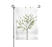 Drapeaux de jardin blancs à double face pour plantes naturelles - 71,1 x 101,6 cm - Pour décoration de pelouse