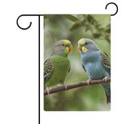 Drapeaux de jardin bleus et verts de 30,5 x 45,7 cm - Drapeau extérieur double face - Drapeau de cour d'été - Drapeau floral de bienvenue - Drapeaux de jardin saisonniers - Décorations de vacances