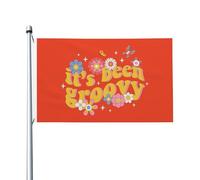 Drapeaux de Jardin Bon moment Bannière de Cour Fête 3x5 FT | Imperméable Drapeau de Jardin Durable Bannière décorative pour Maison Patio
