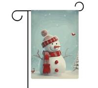 Drapeaux de jardin bonhomme de neige de Noël 30,5 x 45,7 cm double face drapeau extérieur drapeau d'été drapeau floral bienvenue drapeaux de jardin saisonniers décorations de vacances