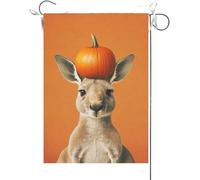 Drapeaux De Jardin Bonjour L'Automne Et Thanksgiving, Adorable Chien D'Automne Et Citrouille Bannière Jardins Couleurs Vives Drapeau Fierté Imperméabiliser Drapeaus Décoratif Pour Défilé 30X45CM