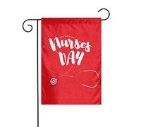 Drapeaux De Jardin Bonne Semaine D'Appréciation Des Infirmières Bannière Jardins Durable Drapeaus Décoratif Résistant Bannières Extérieure Pour Fête Balcon Défilé 30X45CM
