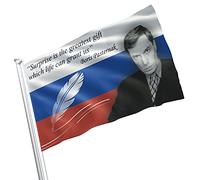 Drapeaux de Jardin Boris Pasternak Bannière de Cour pour Pelouse 3x5 FT | Imperméable Drapeau De La Fierté Amusant Bannière pour Vacances Patio