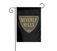 Drapeaux De Jardin Bouclier De Beverly Hills, Californie Décorations Bannière Extérieure Toutes Les Saisons Pelouse Drapeaux Pour Célébrations Ferme 30X45Cm
