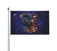 Drapeaux De Jardin Boxer Dog American Treer Drapeau Coupe-Vent Et Étancheune Garden Flag Pour Célébrations Balcon Fête Ferme 90X150 CM