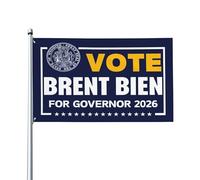 Drapeaux De Jardin Brent Bien Candidat Au Poste De Gouverneur Du Wyoming En 2026 Drapeau Fierté Decoration Drapeaus Décoratif Résistant Bannières Extérieure Pour Festivals Balcon Fête 90X150CM