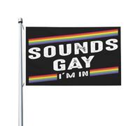 Drapeaux De Jardin Ça A L'Air Gay, Je Suis Dans La Communauté Lgbtq Rainbow Gay Treer Drapeau Premium Bannière Extérieure Résiste Aux Intempéries Pour Célébrations Balcon Fête Jardinage 90X150Cm