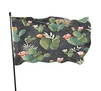Drapeaux De Jardin Cactus Vintage Cactus Tropicaux Fleurs Du Désert Drapeaus Décoratif Durable Bannière Jardins Résistant Drapeau Fierté Pour Festivals Balcon Défilé 90X152CM
