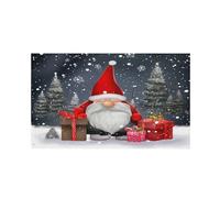 Drapeaux De Jardin Cadeaux De Gnomes De Noël Treer Drapeau Décorations Garden Flag Pour Célébrations Patio Balcon Fête 90X150 Cm