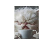 Drapeaux De Jardin Café Au Chat En Colère Drapeau Pirate Couleurs Resistant Exterieur Décoratif Drapeaux, Pour Jardin, D'Intérieur, Balcon, 30x45cm