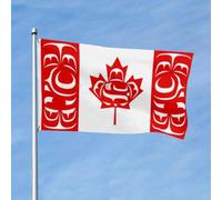 Drapeaux De Jardin Canada, Natif Canadien Résiste Aux Intempéries Treer Drapeau Premium Pelouse Drapeaux Pour Ferme Patio Célébrations 90X150Cm