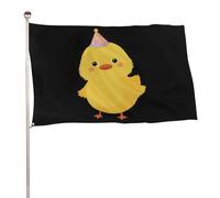 Drapeaux De Jardin Canard En Caoutchouc Mignon Anniversaire Bannière Extérieure Résiste Aux Intempéries Treer Drapeau Coupe-Vent Et Étancheune Drapeau Extérieur Pour Célébrations Jardinage S