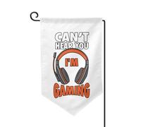 Drapeaux De Jardin Can'T Hear You I'M Gaming Garden Flag Décorations Bannière Extérieure Résiste Aux Intempéries Treer Drapeau Pour Célébrations Ferme Patio S