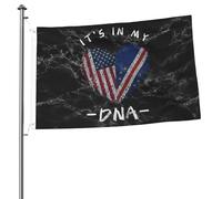 Drapeaux De Jardin Cap-Vert C'Est Dans Mon Adn Cap-Verdien Usa Drapeaus Décoratif Decoration Drapeau Fierté Résistant Bannières Extérieure Pour Fête Balcon Défilé 90X152CM