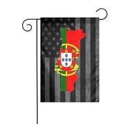 Drapeaux De Jardin Carte Du Flag Du Portugal Drapeau De Bienvenue Décoration Renforcé Avec Bannière, Pour Jardin, Balcon, Les Bureaux, 30x45cm